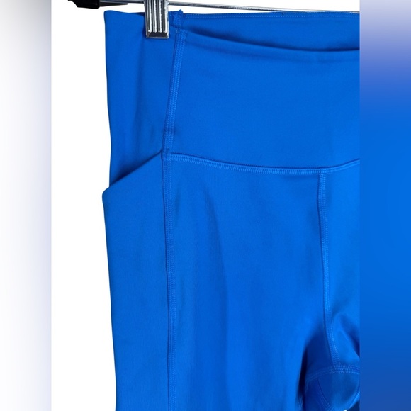 Girlfriend Collective royal blue leggings tights Large side pockets - Picture 3 of 6